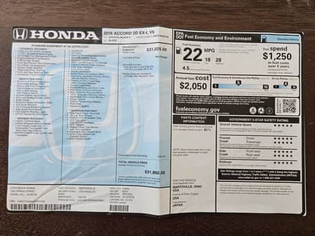 2016 Honda Accord image